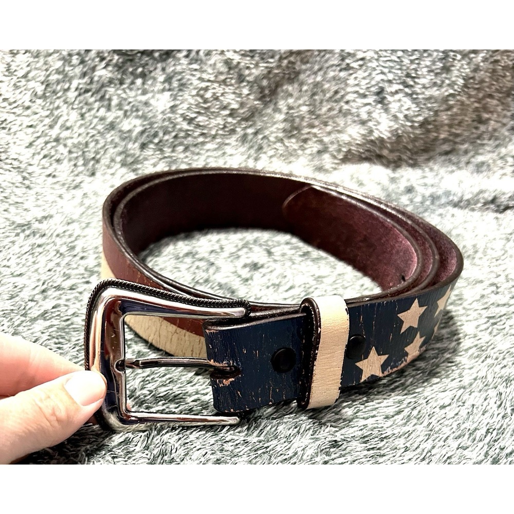Stars and Stripes 6915 Men's Size 42 Multicolor Leather Belt (SH6)